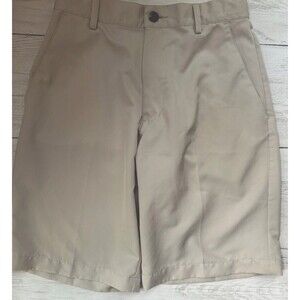 Adidas Golf Shorts ClimaLite Youth L Cream/Tan Slash Pockets